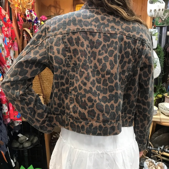 Leopard print Jean jacket - Picture 2 of 2
